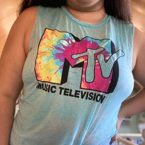 MTV graphic tee/muscle tank